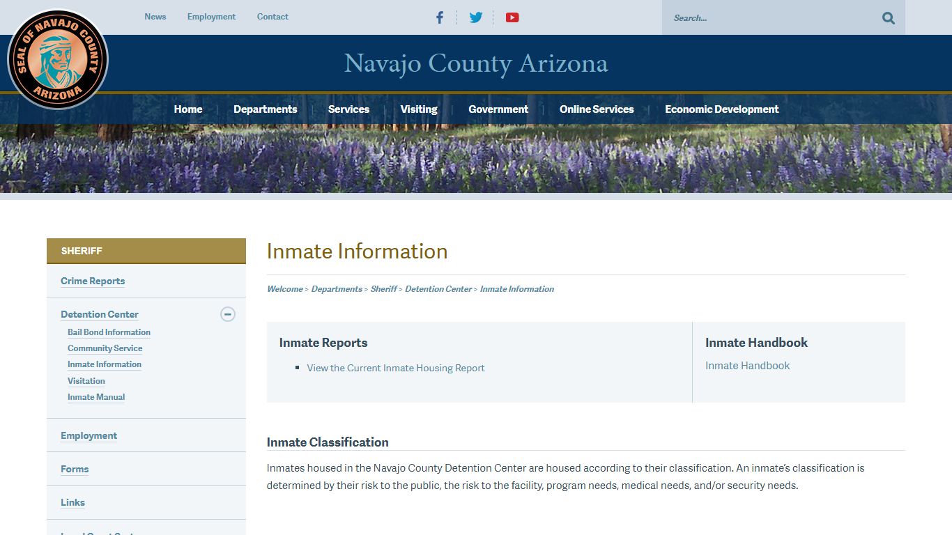 Inmate Information - Navajo County Arizona Government ...